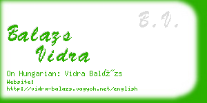 balazs vidra business card